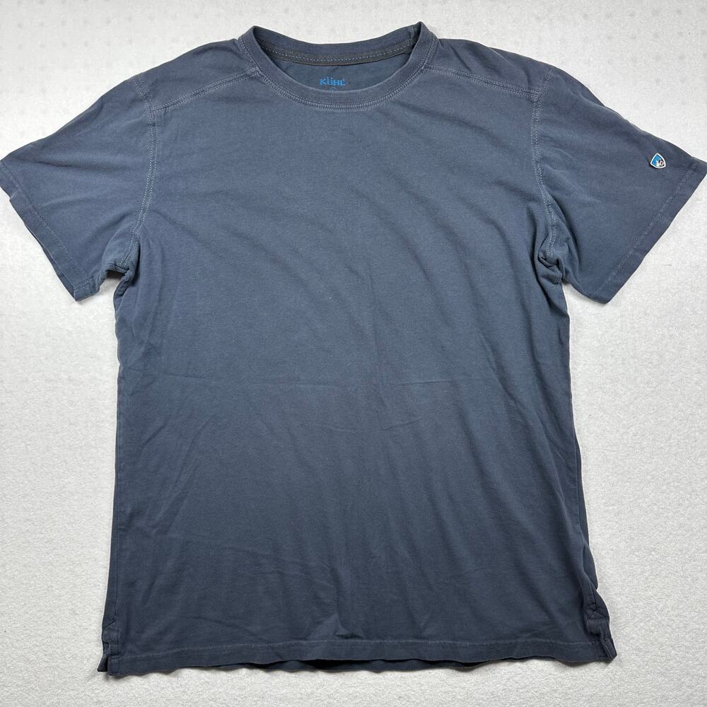Kuhl Men’s Organic Cotton Tee Shirt Large Blue Short Sleeve Casual Outdoor